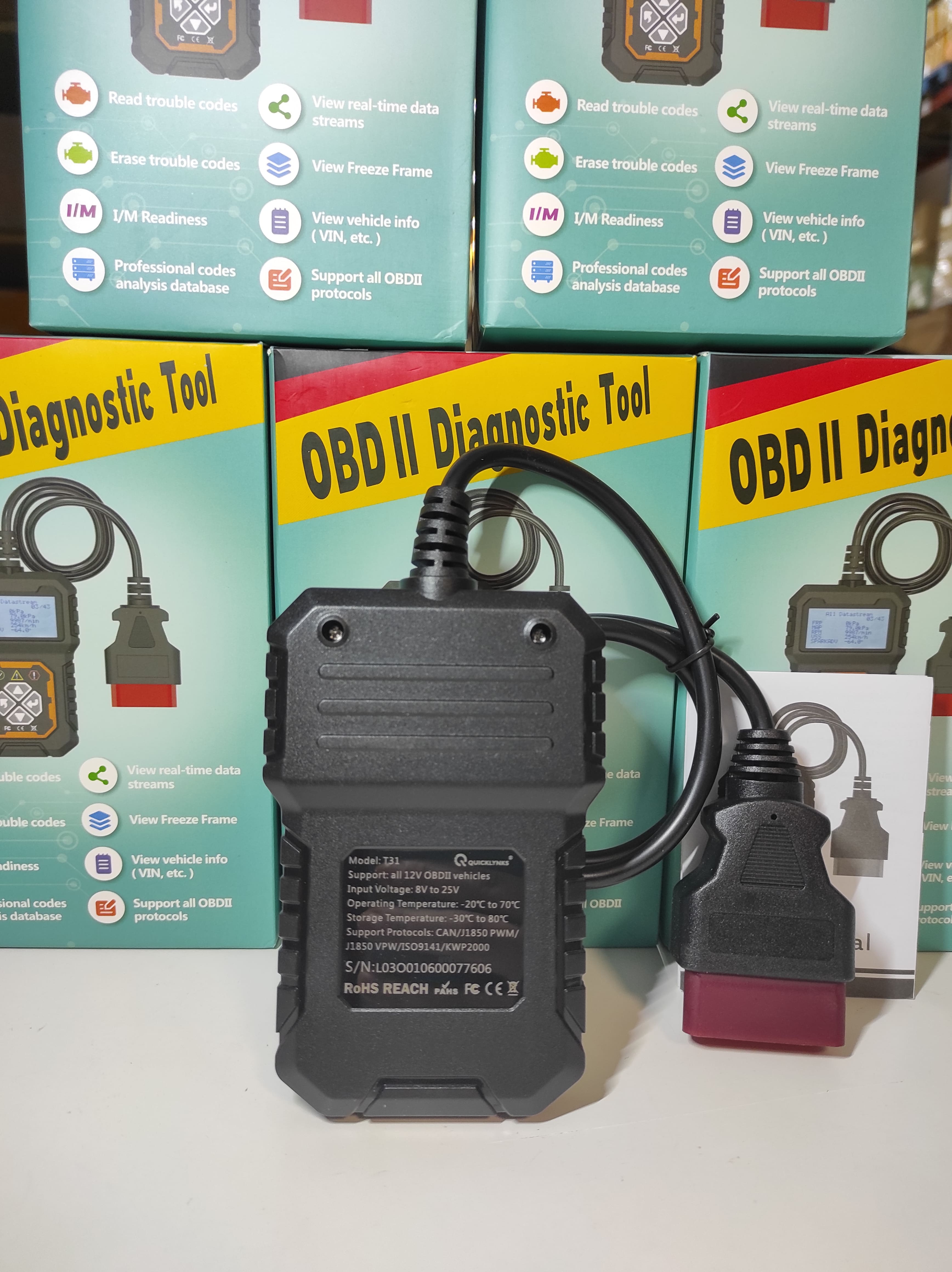 Instrumento de diagnóstico OBD para automóvil